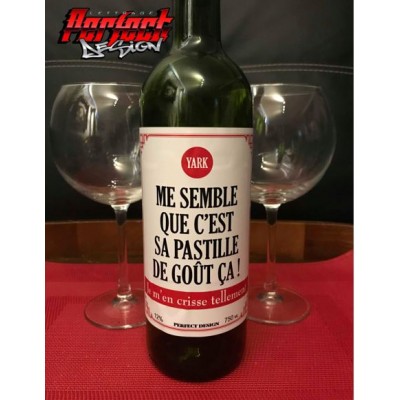 Wine bottle label - Pastille de goût